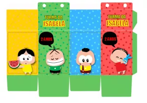 Caixa Milk Turma da Mônica Toy Editável para Festa Infantil