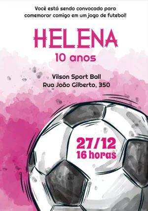 Soccer Birthday Invitation – Static – Bárbara Claudino