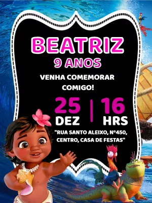 Invito di compleanno Oceania – Statico – Victor designer