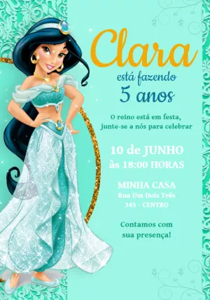 Invitación de cumpleaños Princesas – Estático – Jotta