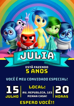 Convite de Aniversário Divertidamente para Editar Online