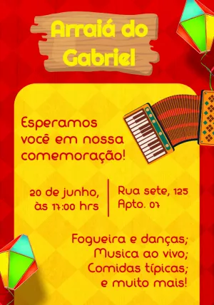 Invitación de Festa Junina – Estático – Tay