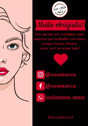 Cartão de Agradecimento Elegante para Clientes para Editar Online