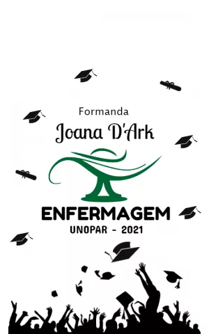Arte para Copo de Formatura Enfermagem para Editar Online