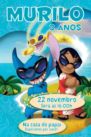 Stitch Birthday Invitation – Static – Efrata Designer