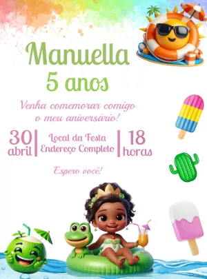 Invito di compleanno Principesse – Statico – Decore Arte