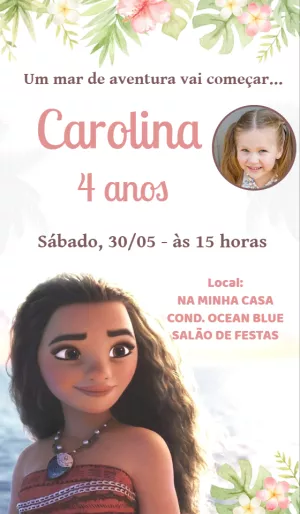 Invito di compleanno Oceania – Statico – Baby Convites