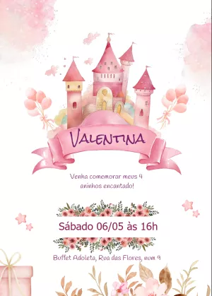 Invito di compleanno Principesse – Statico – Janielle