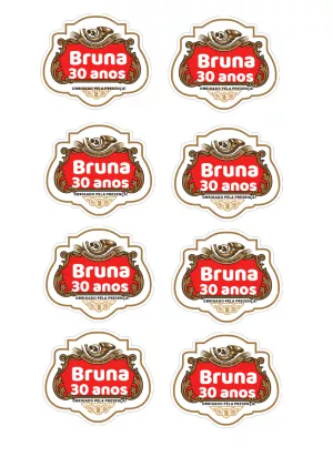 Rótulo de Cerveja Aniversário Estilo Stella para Editar Online