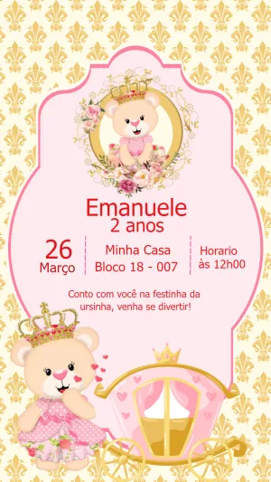 Invitación de cumpleaños Princesas – Estático – Gisele