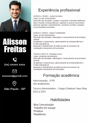 Currículo Profissional com Foto para Editar Online e Baixar