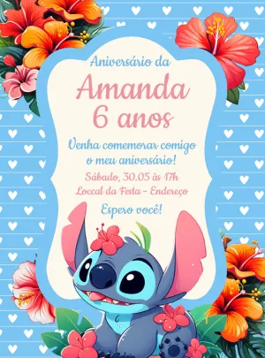 Stitch Birthday Invitation – Static – Renata Designer