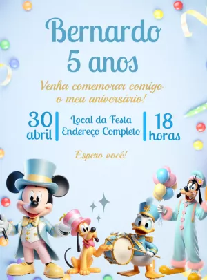 Mickey Mouse Birthday Invitation – Static – Decore Arte
