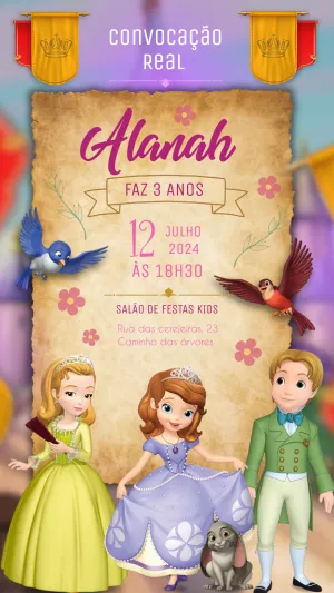 Invito di compleanno Principesse – Statico – Felicity Artes