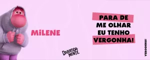Estampa Caneca Divertida Mente 2 Vergonha para Editar Online