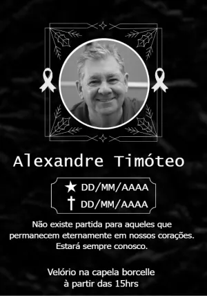 Comunicado de Falecimento com Foto para Editar Online