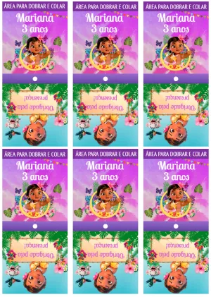 Capa para Pirulito Moana Bebê para Editar Online e Imprimir