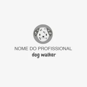 Logo Editável para Dog Walker e Pet Sitter com Cão Dálmata