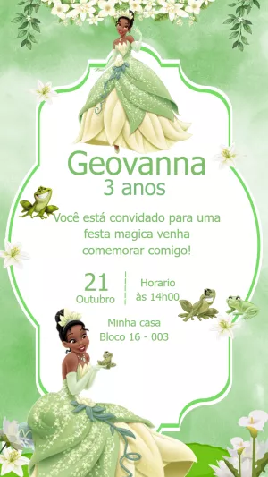 Invito di compleanno Principesse – Statico – Gisele