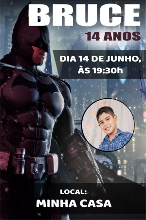 Invitación de cumpleaños Batman – Estático – PH DESIGNER 87