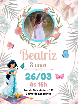Invitación de cumpleaños Princesas – Estático – Pedro Henrique
