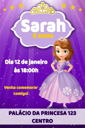Invitación de cumpleaños Princesas – Estático – PH DESIGNER 87