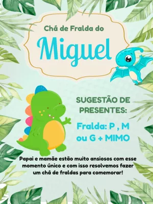 Invito baby shower – Statico – Pedro Henrique