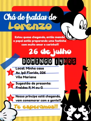 Invito baby shower – Statico – ig: @illustragio