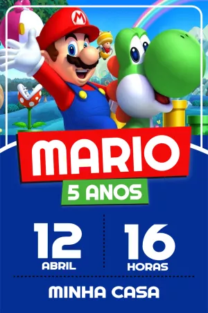 Invito di compleanno Super Mario – Statico – PH DESIGNER 87