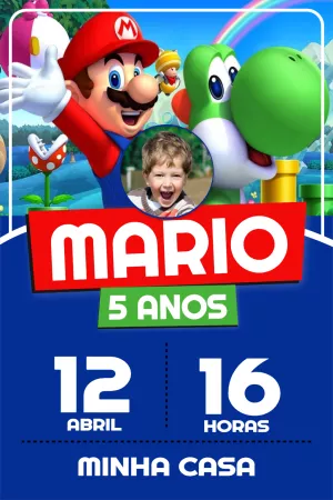 Invito di compleanno Super Mario – Statico – PH DESIGNER 87