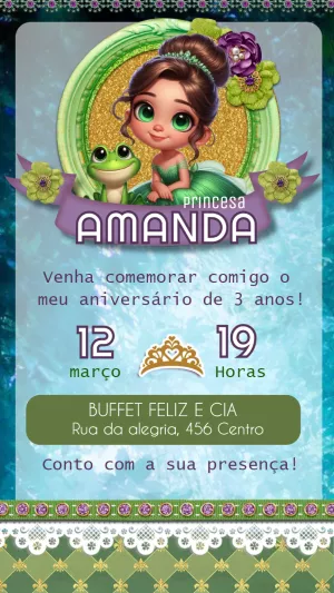 Invitación de cumpleaños Princesas – Estático – Felicity Artes