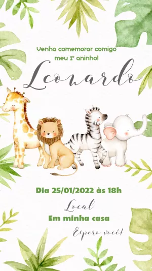 Safari Birthday Invitation – Static – Studio Cah