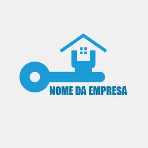Logo para Imobiliária com Chave e Casa para Editar Online