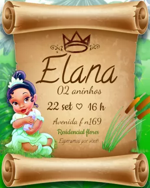 Invitación de cumpleaños Princesas – Estático – Efrata Designer