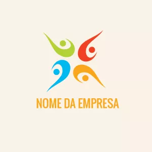 Logotipo Abstrato de Pessoas em União para Editar Online