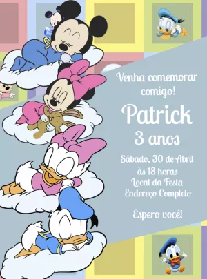 Mickey Mouse Birthday Invitation – Static – Decore Arte