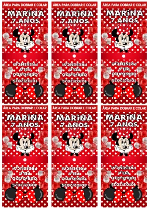 Capa para Pirulito Minnie Vermelha para Editar Online
