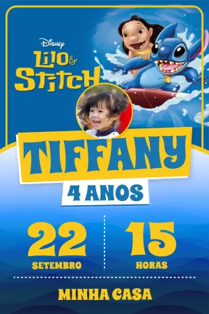 Invitación de cumpleaños Stitch – Estático – PH DESIGNER 87