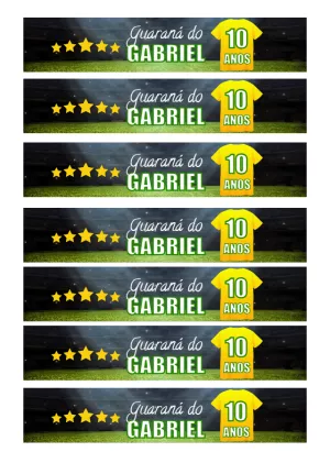 Rótulo de Garrafa Futebol para Editar Online e Imprimir