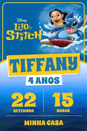 Invitación de cumpleaños Stitch – Estático – PH DESIGNER 87
