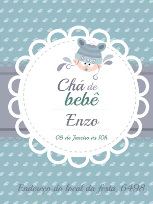 Invito baby shower – Statico – Wolf Designer