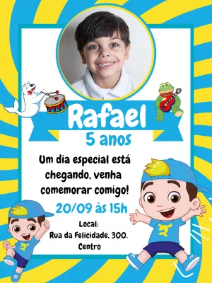 Convite Aniversário Luccas Neto com Foto para Editar Online