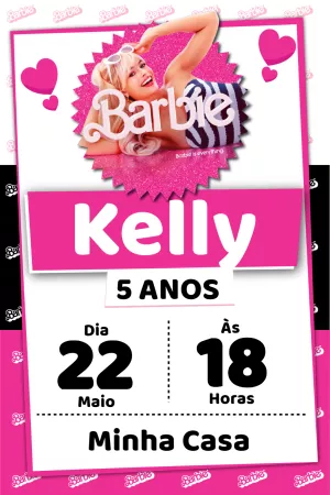 Invitación de cumpleaños Barbie – Estático – PH DESIGNER 87