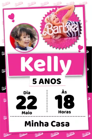 Invitación de cumpleaños Barbie – Estático – PH DESIGNER 87