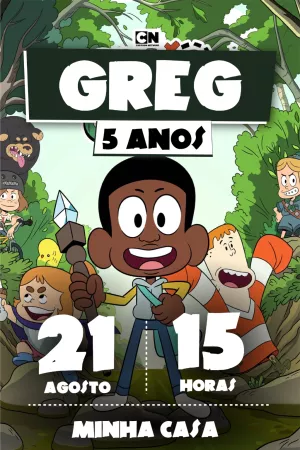 Convite de Aniversário O Mundo de Greg para Editar Online