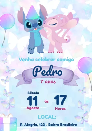 Stitch Birthday Invitation – Static – Julia B