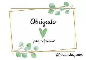 Cartão de Agradecimento Floral com Eucalipto para Editar