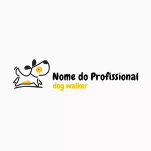 Logo Editável para Pet Sitter e Dog Walker Profissional