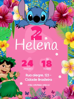 Invitación de cumpleaños Stitch – Estático – Mimo Digital