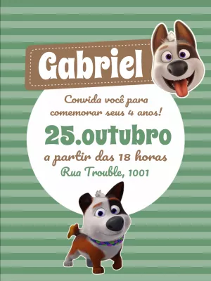 Convite de Aniversário Encrencão para Editar Online
